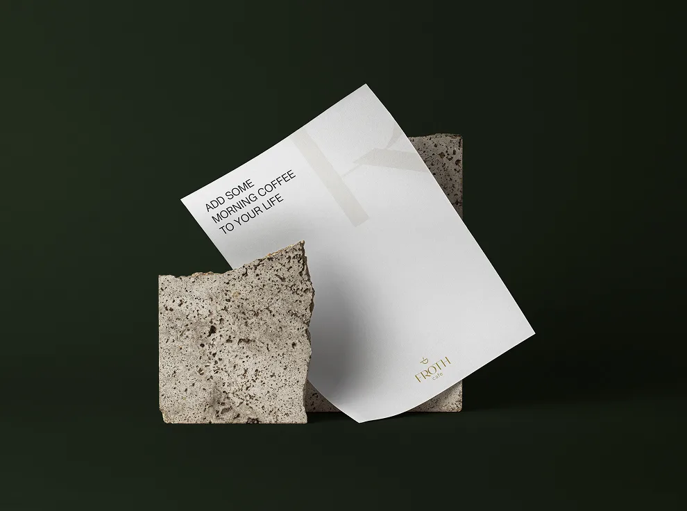 Froth Cafe print collateral